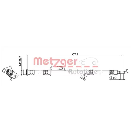 Brzdová hadica METZGER 4111679