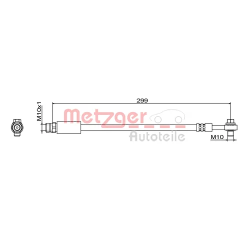 Brzdová hadica METZGER 4111827