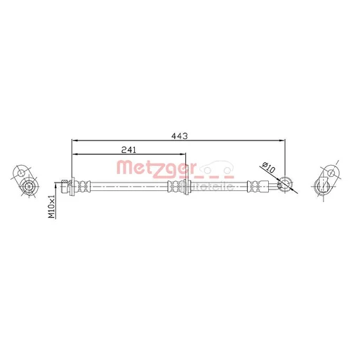 Brzdová hadica METZGER 4115189