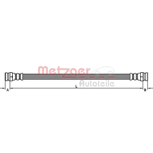 Brzdová hadica METZGER 4118576