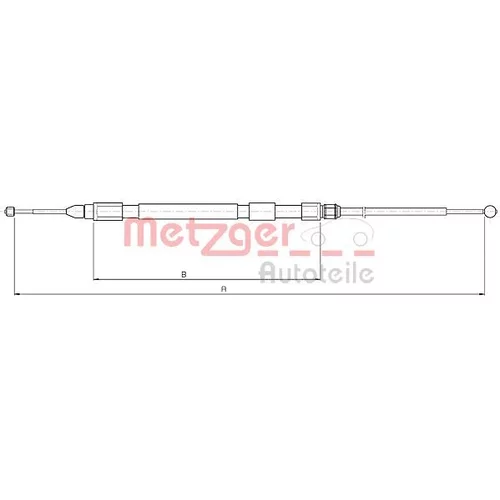 Ťažné lanko parkovacej brzdy METZGER 10.4158