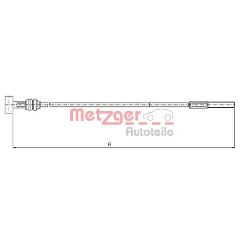 Ťažné lanko parkovacej brzdy METZGER 10.8226