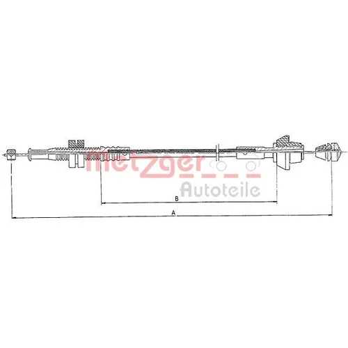 Plynové lanko METZGER 11.0126