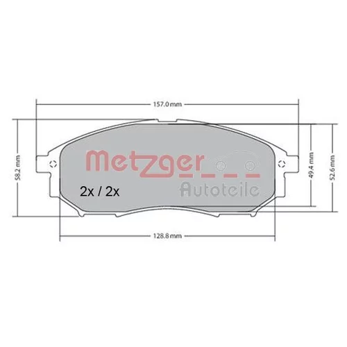 Sada brzdových platničiek kotúčovej brzdy METZGER 1170101