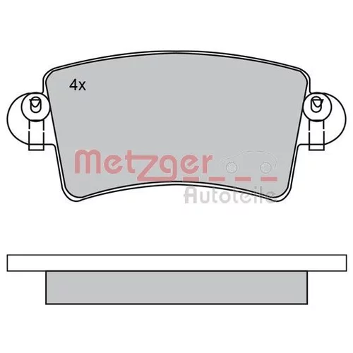 Sada brzdových platničiek kotúčovej brzdy METZGER 1170171