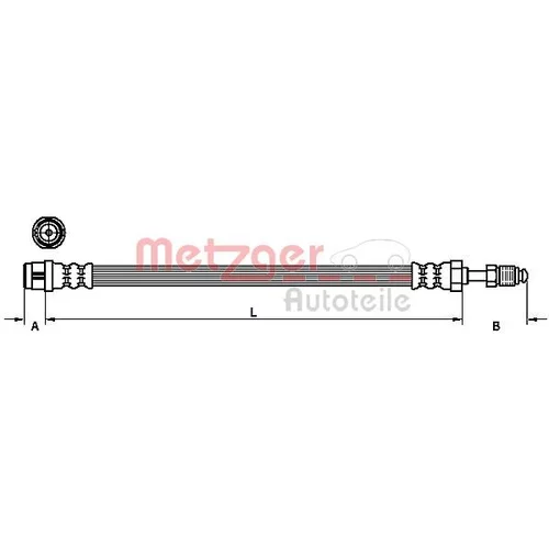 Brzdová hadica METZGER 4110120