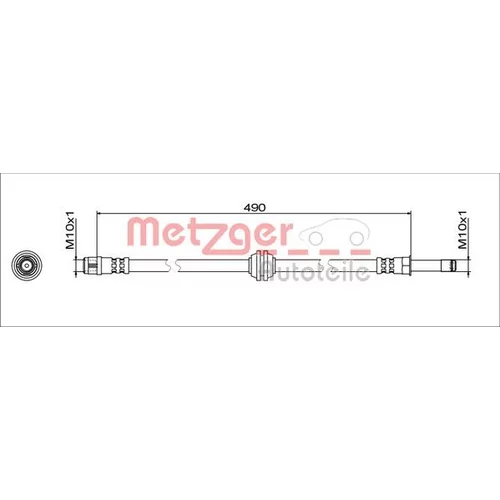 Brzdová hadica METZGER 4111781