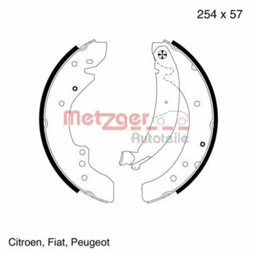 Sada brzdových čeľustí MG 619 /METZGER/