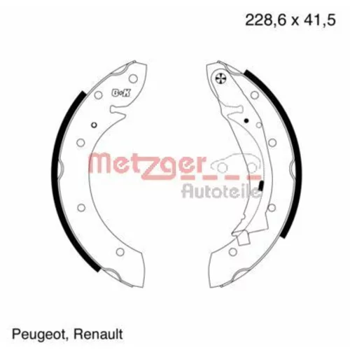 Sada brzdových čeľustí METZGER MG 634