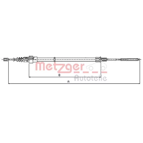 Ťažné lanko parkovacej brzdy METZGER 10.7135
