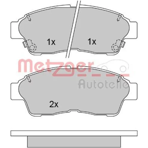 Sada brzdových platničiek kotúčovej brzdy METZGER 1170209