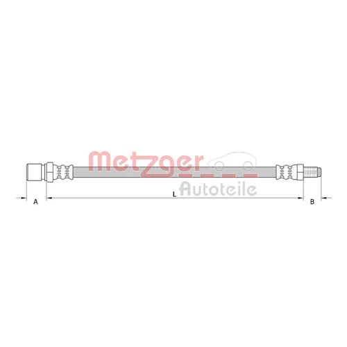Brzdová hadica METZGER 4110545