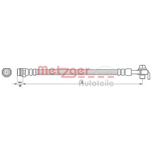 Brzdová hadica METZGER 4111038