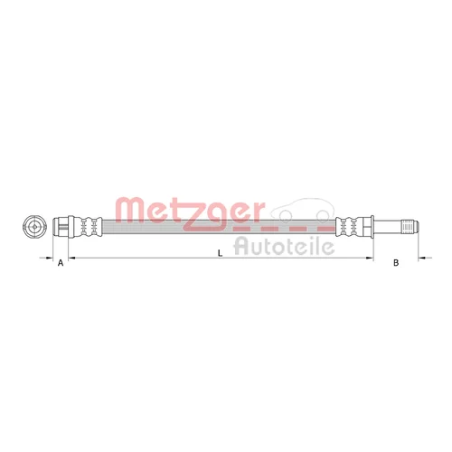 Brzdová hadica METZGER 4111368