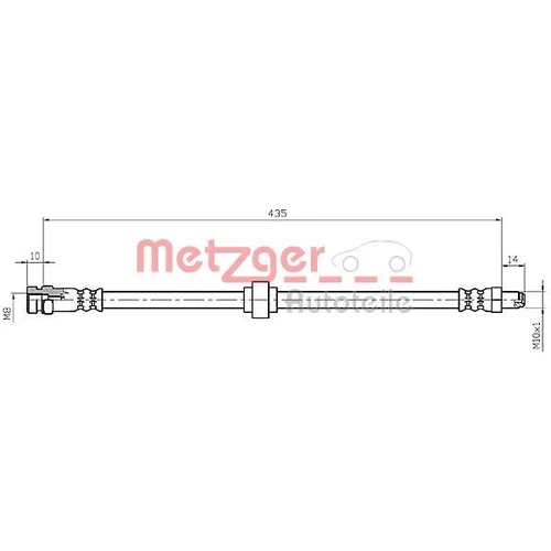 Brzdová hadica METZGER 4114661