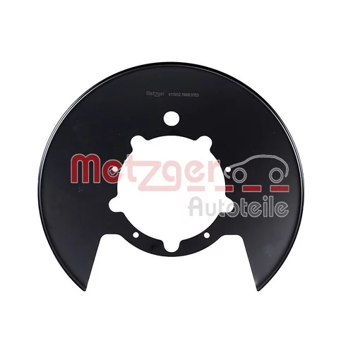 Ochranný plech proti rozstreku, Brzdový kotúč 6115552 /METZGER/ - obr. 1