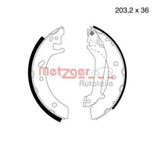 Sada brzdových čeľustí METZGER MG 580