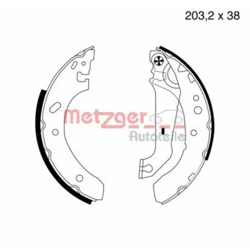 Sada brzdových čeľustí METZGER MG 639