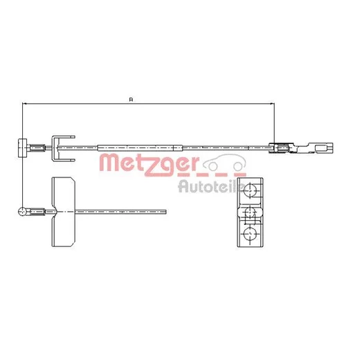 Ťažné lanko parkovacej brzdy METZGER 11.6803