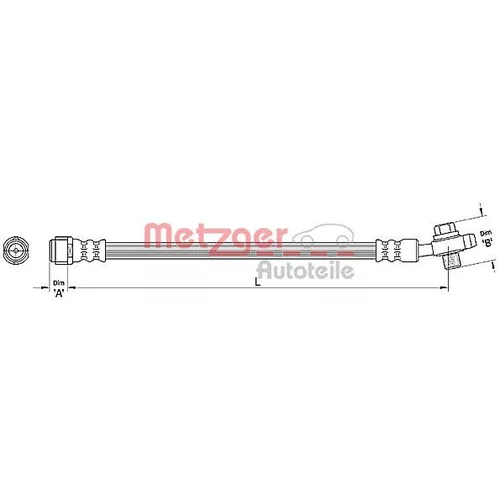 Brzdová hadica METZGER 4110381