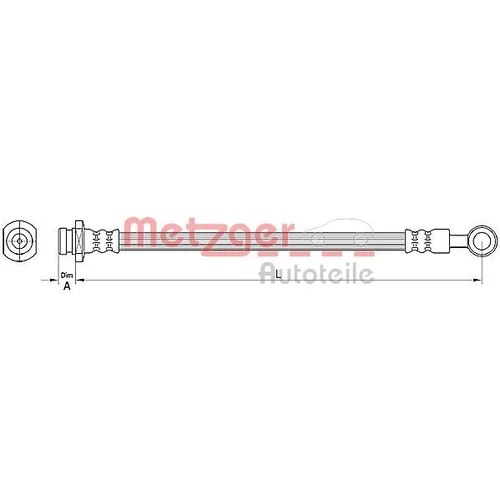 Brzdová hadica METZGER 4110491