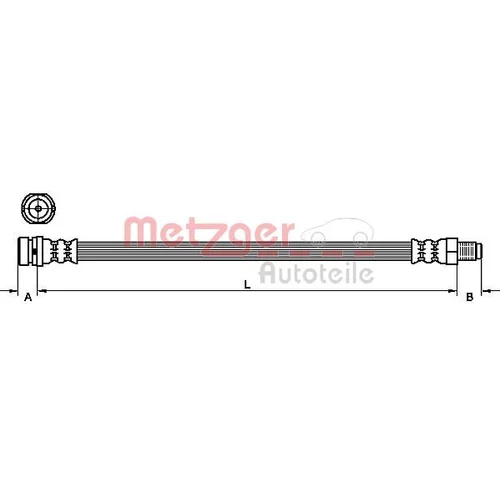 Brzdová hadica METZGER 4111036