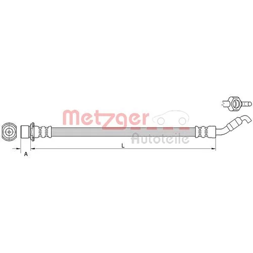 Brzdová hadica METZGER 4111511