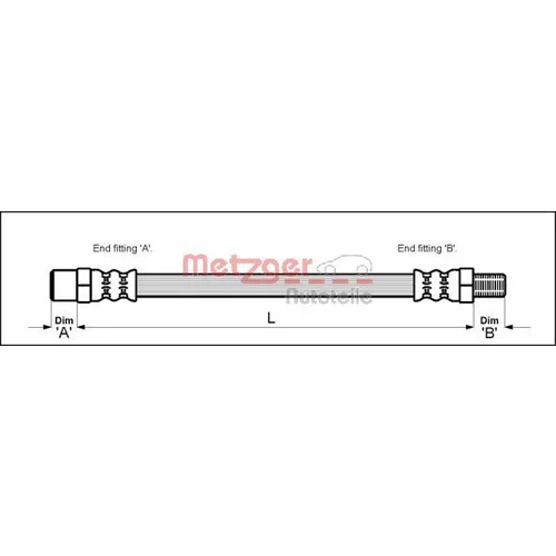 Brzdová hadica METZGER 4113251