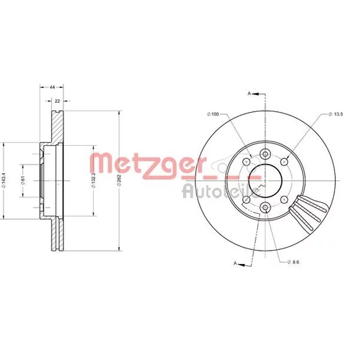 Brzdový kotúč METZGER 6110406