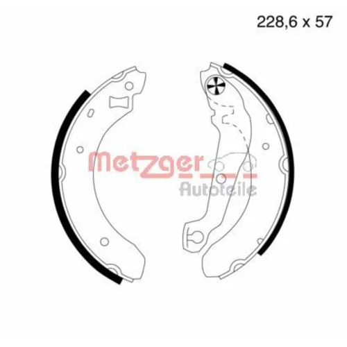 Sada brzdových čeľustí METZGER MG 385