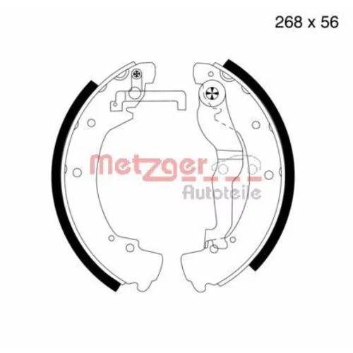 Sada brzdových čeľustí METZGER MG 548