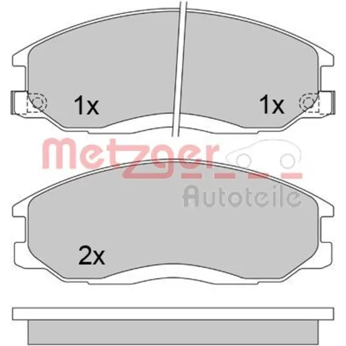 Sada brzdových platničiek kotúčovej brzdy 1170402 /METZGER/
