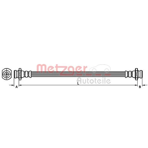 Brzdová hadica METZGER 4110469
