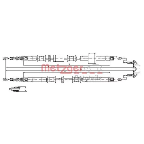 Ťažné lanko parkovacej brzdy METZGER 11.5767