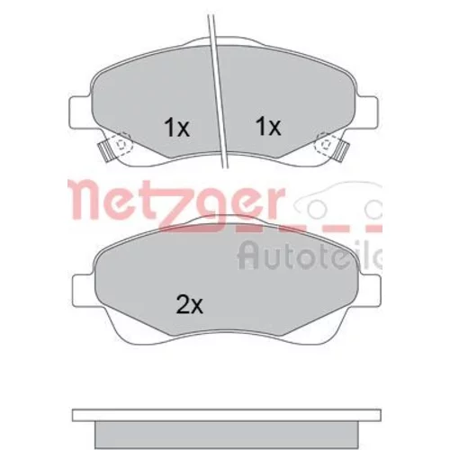 Sada brzdových platničiek kotúčovej brzdy METZGER 1170172