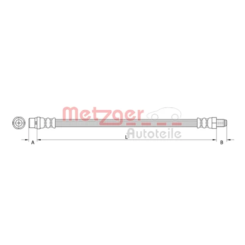 Brzdová hadica METZGER 4110277