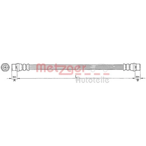 Brzdová hadica 4110364 /METZGER/