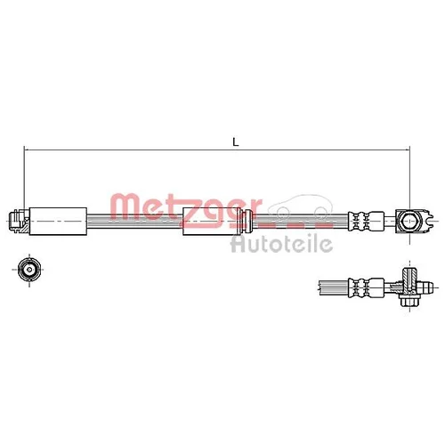 Brzdová hadica METZGER 4116227