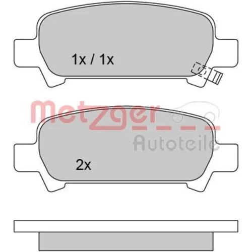 Sada brzdových platničiek kotúčovej brzdy METZGER 1170167