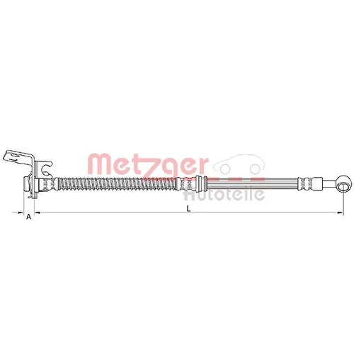 Brzdová hadica METZGER 4111048