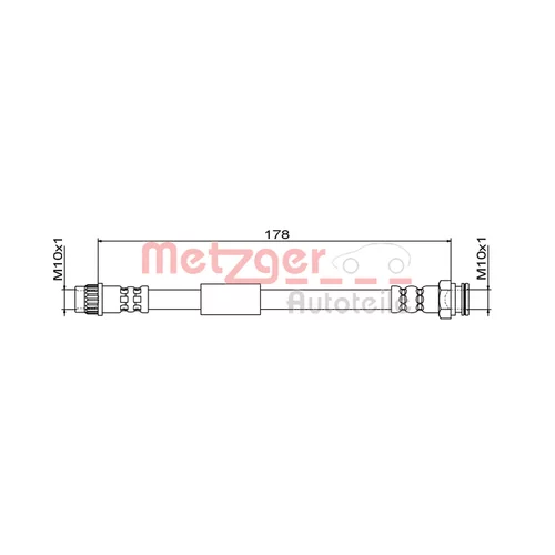 Brzdová hadica METZGER 4111843