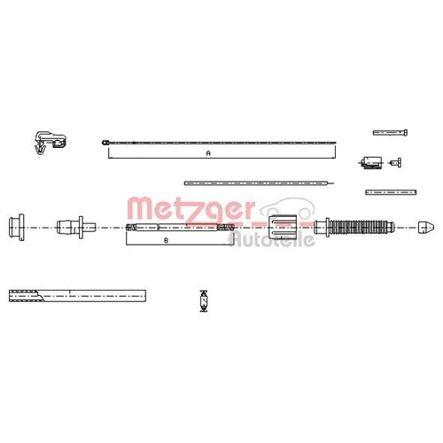 Plynové lanko METZGER 10.0382