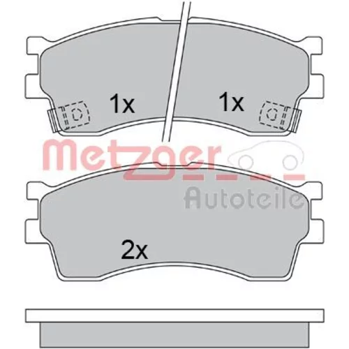 Sada brzdových platničiek kotúčovej brzdy METZGER 1170548