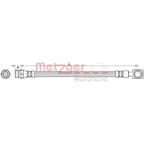 Brzdová hadica METZGER 4111522