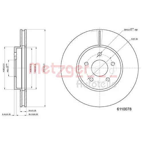 Brzdový kotúč METZGER 6110078