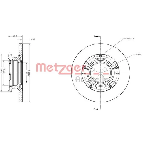 Brzdový kotúč METZGER 6110205