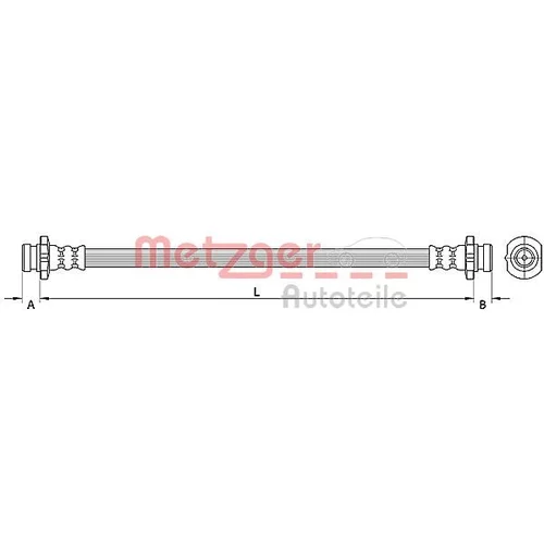 Brzdová hadica 4110851 /METZGER/
