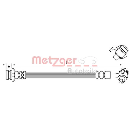 Brzdová hadica METZGER 4111585