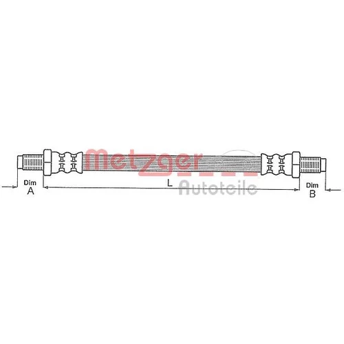 Brzdová hadica METZGER 4114670