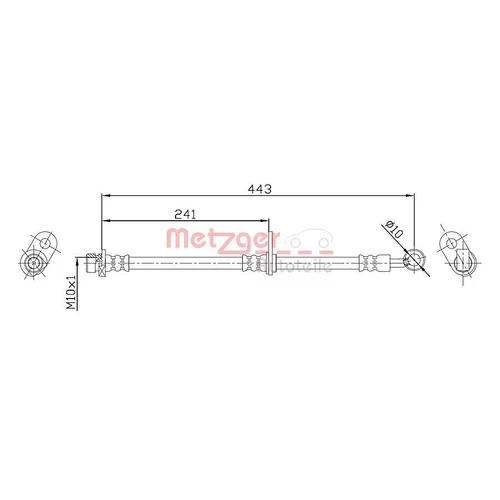 Brzdová hadica METZGER 4115187